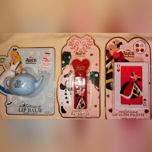 Alice In Wonderland Lip Gloss & Lip Balm Bundle Of 3~Disney Disney Princess Lips